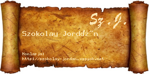 Szokolay Jordán névjegykártya